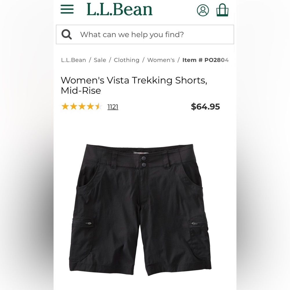L.L. Bean Women's Vista Trekking Shorts,
Mid-Rise
